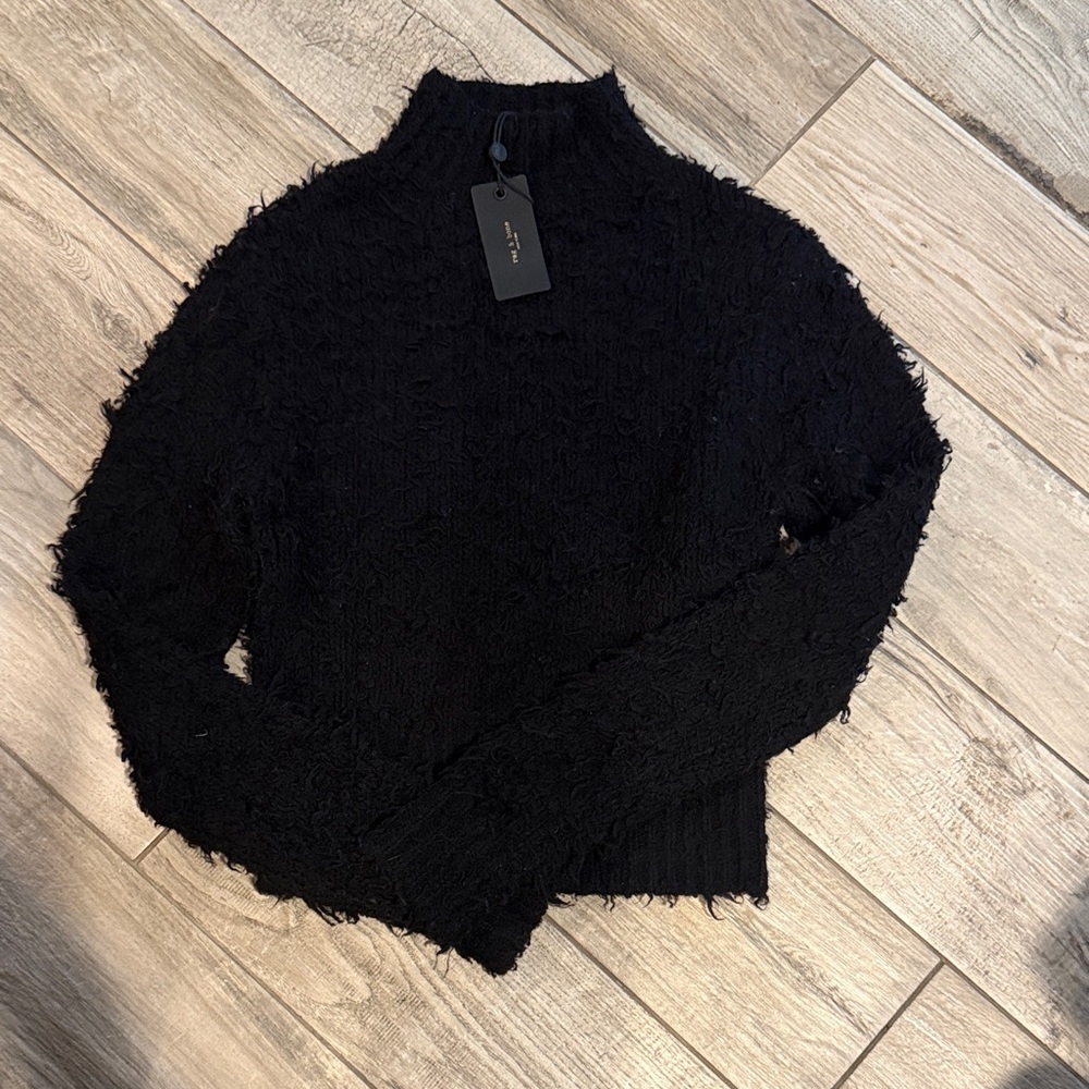 NWT rag & bone Natasha black turtleneck sweater, sz XS